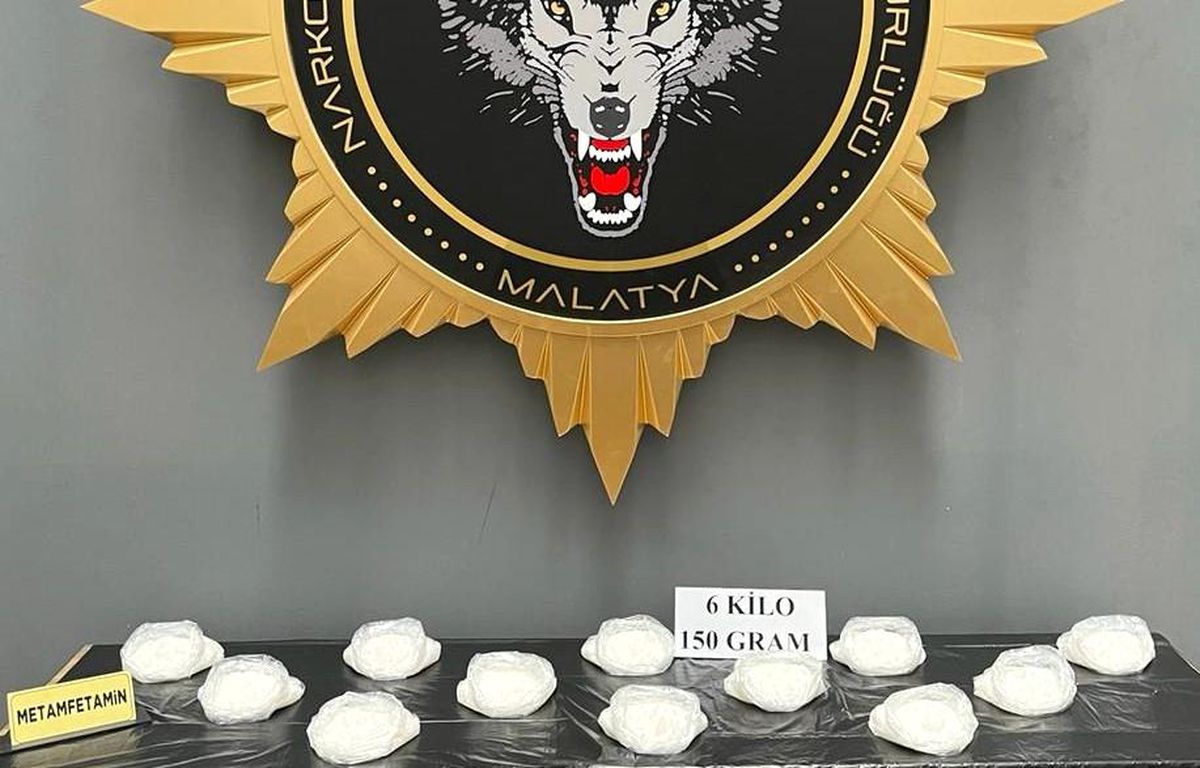 Malatya\'da 6 kilo 150 gram metamfetamin ele geçirildi