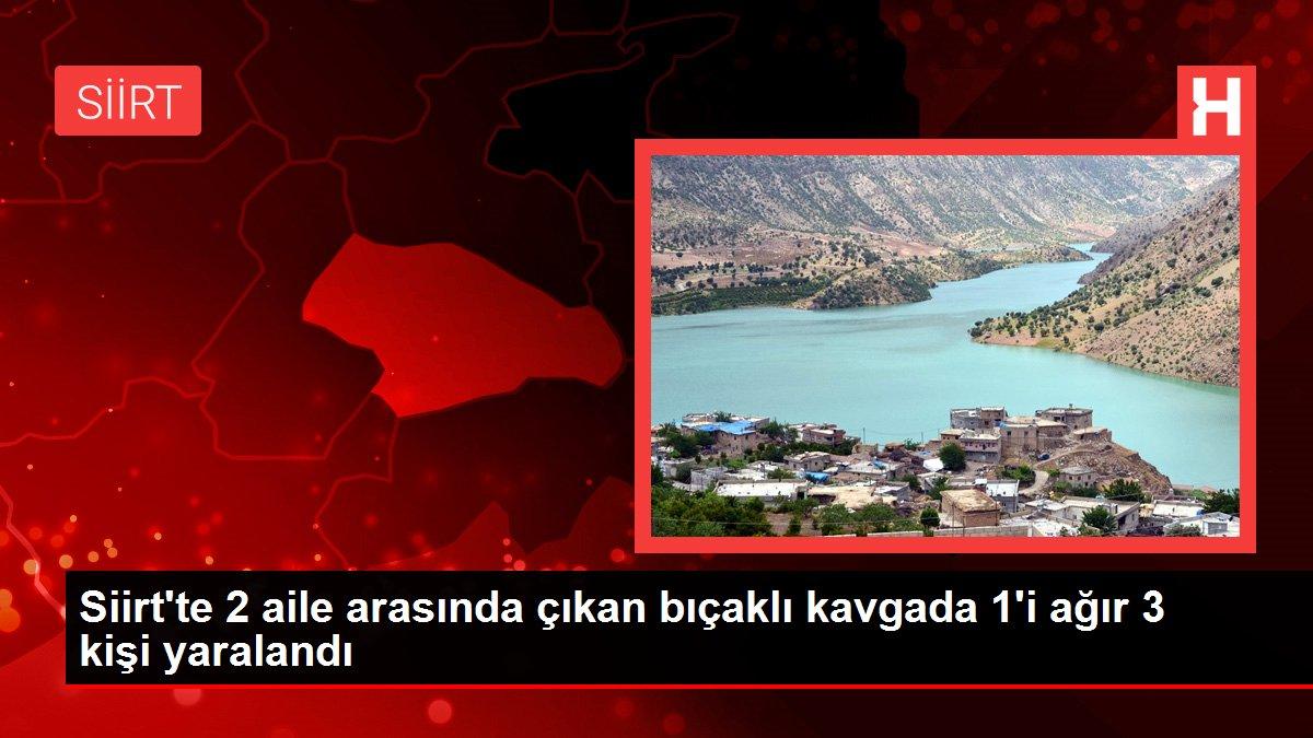 Siirt'te 2 aile arasında çıkan bıçaklı kavgada 1'i ağır 3 kişi yaralandı