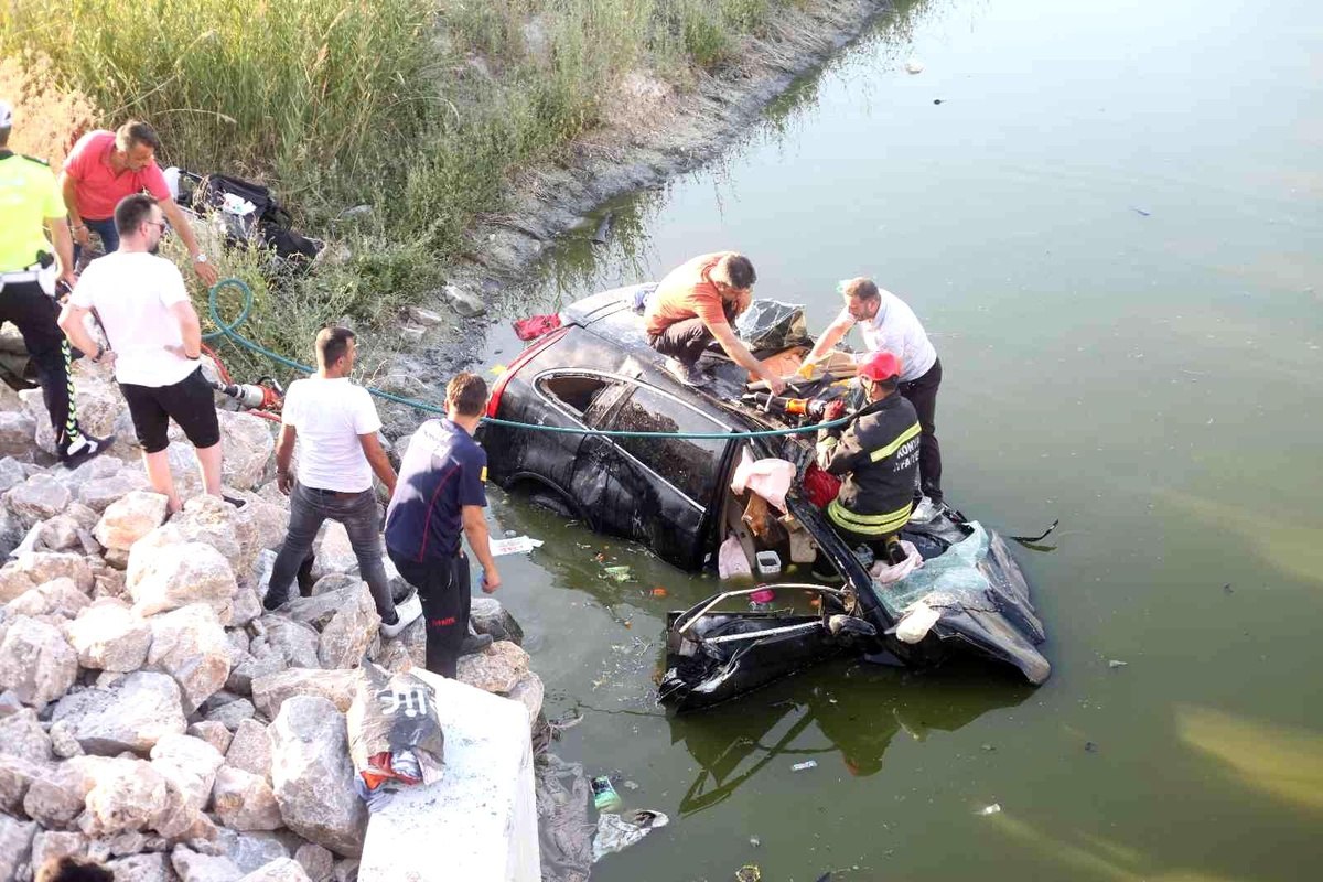 Kontrolden çıkan cip sulama kanalına uçtu: 1 ölü, 3 yaralı