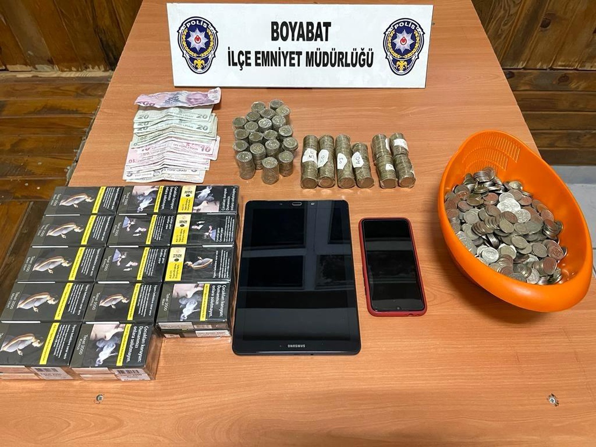Sinop\'ta 3 hırsızlık şüphelisi çalıntı malzemelerle yakalandı