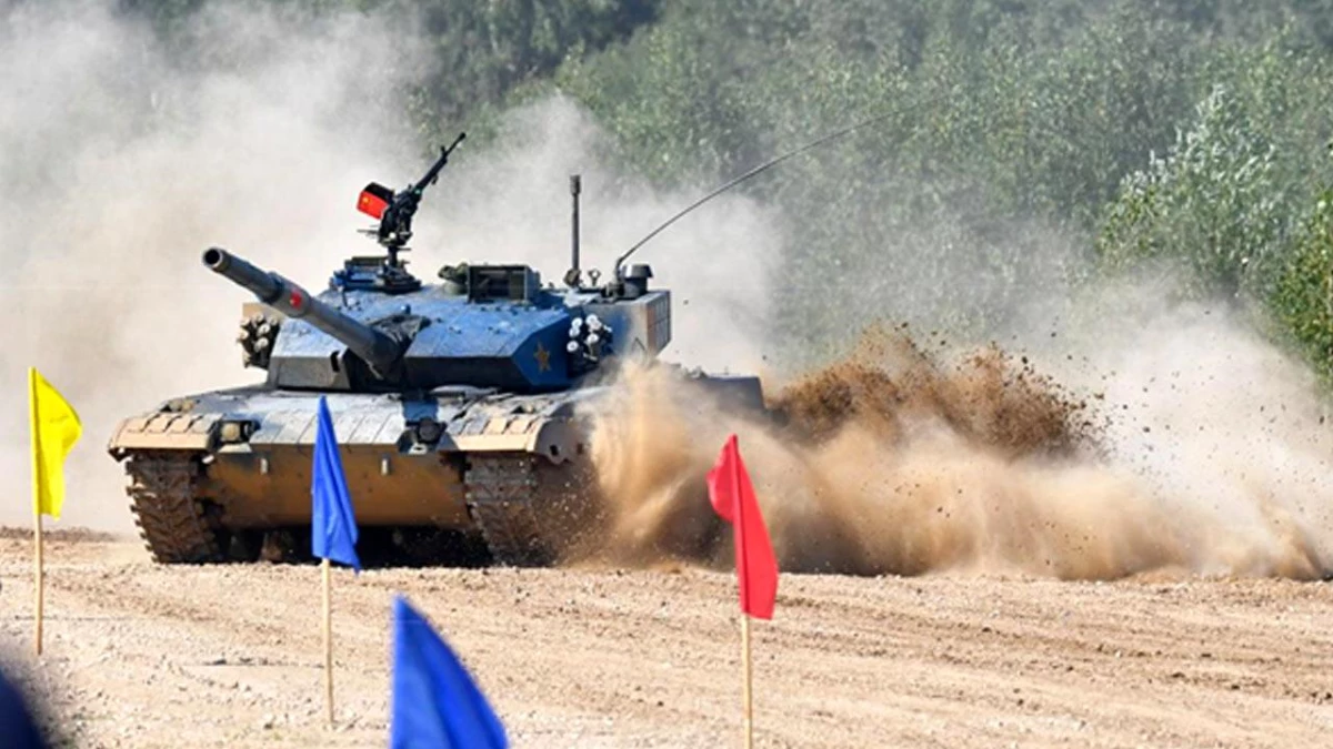 Çin Takımı Rusya\'daki Tank Biatlonunun İlk Etabını Başarılı Şekilde Tamamladı
