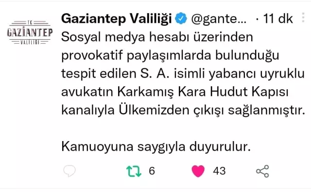 'Kılıçdaroğlu'nu Suriye'ye göndereceğiz' diyen avukat sınır dışı edildi