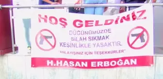 Mardin'deki aşiret düğününde örnek pankart: 'Düğünümüzde silah sıkmak kesinlikle yasaktır'