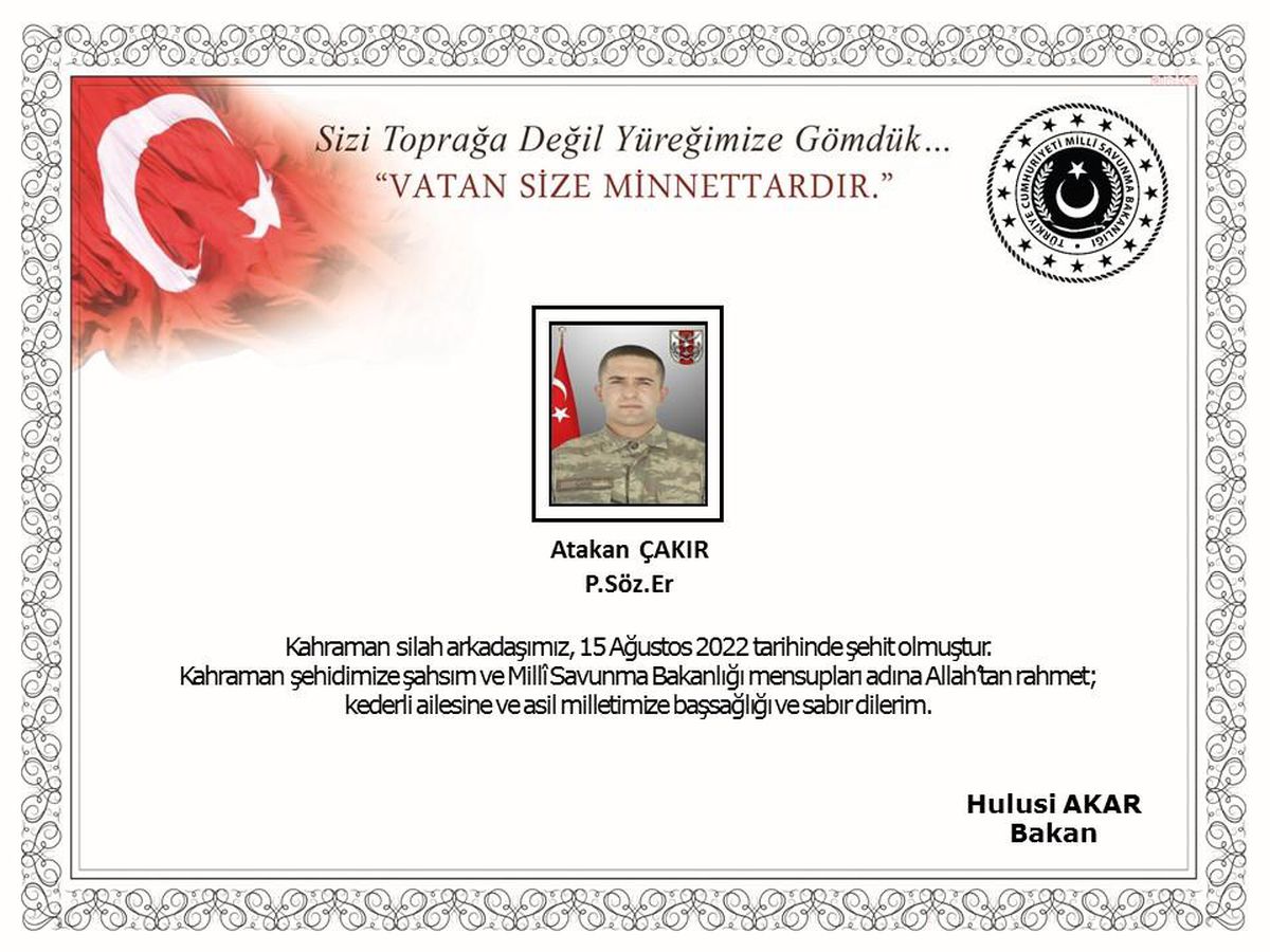 Sözleşmeli er, mayın arama faaliyeti sırasında şehit oldu (2)