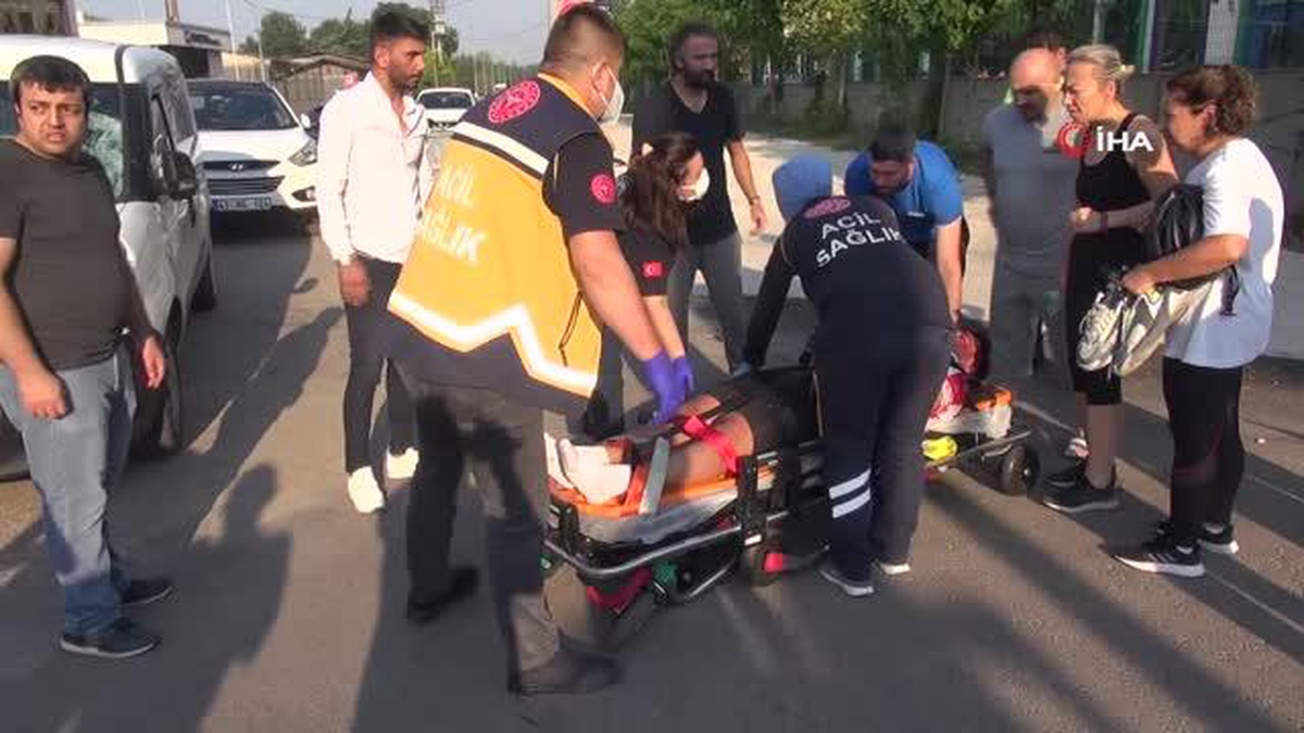 Bisikletiyle gezerken hastanelik oldu