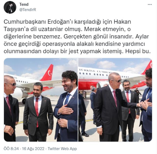 Hakan Taşıyan'ın Cumhurbaşkanı Erdoğan'a olan vefası Twitter'da gündem oldu
