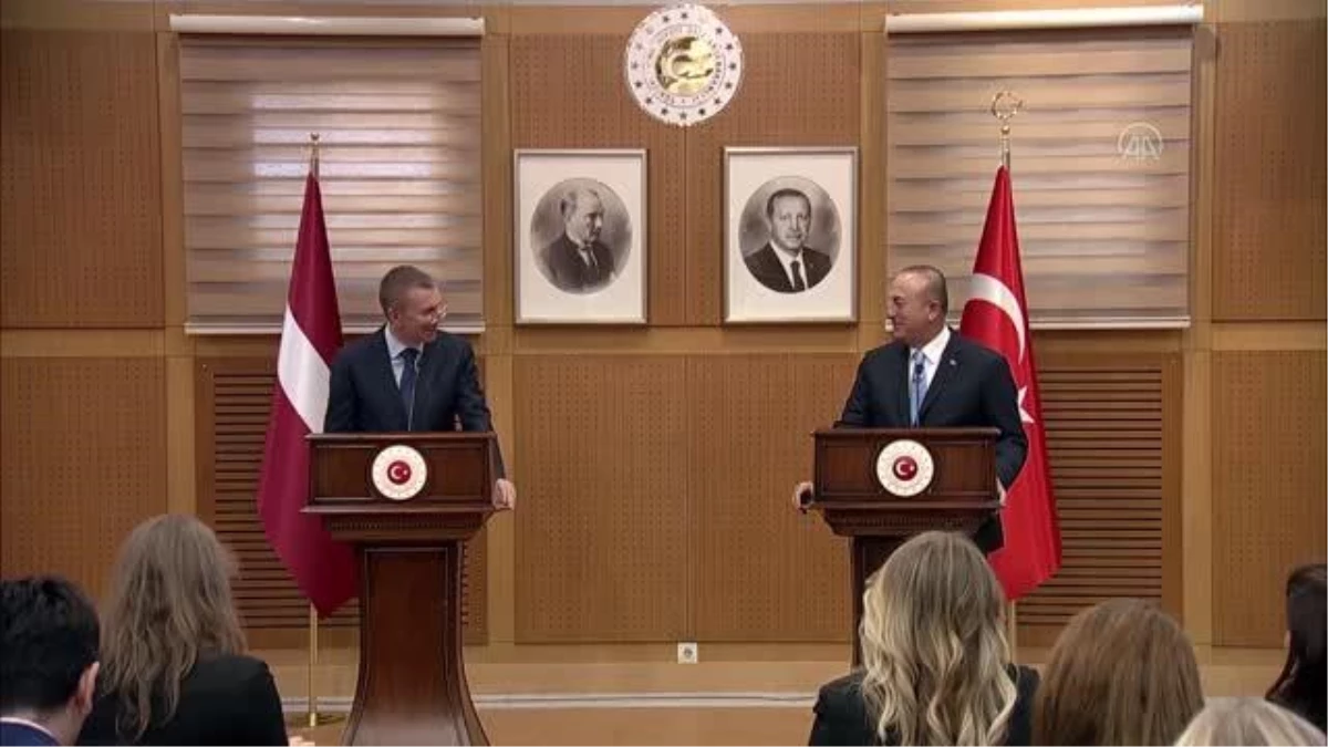 Dışişleri Bakanı Çavuşoğlu, Letonyalı mevkidaşı Rinkevics\'le ortak basın toplantısında konuştu: (2)