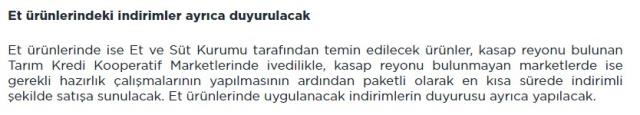 Tarım Kredi'den bir müjde daha! 30'dan fazla üründen sonra şimdi de kasap reyonunda indirim yapılacak Tarım Kredi'den bir müjde daha! 30'dan fazla üründen sonra şimdi de kasap reyonunda indirim yapılacak
