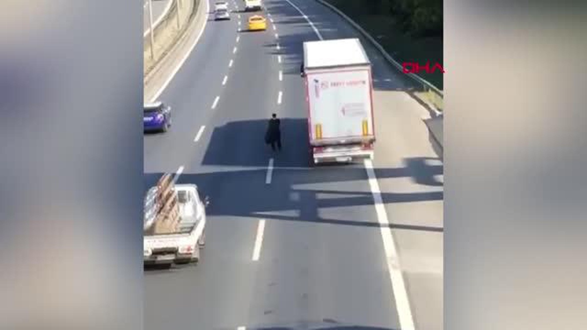 TEM\'İN ORTASINA ÇIKTI KAZAYA NEDEN OLDU