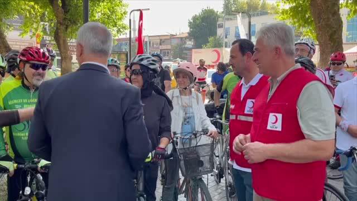 Deprem farkındalığı için pedal çevirdiler