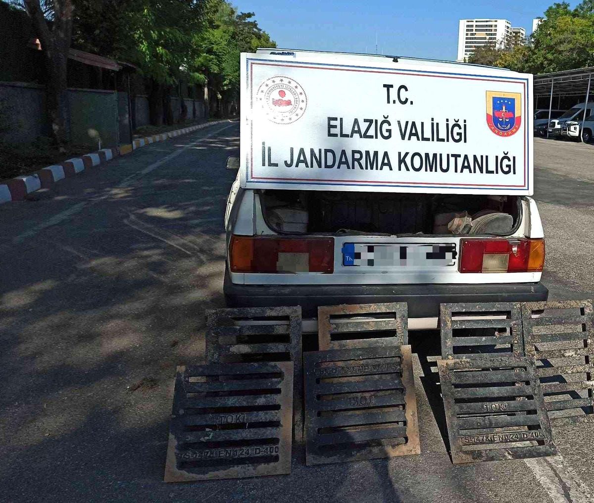 Elazığ\'da rögar kapağı çalan şüpheliler yakalandı