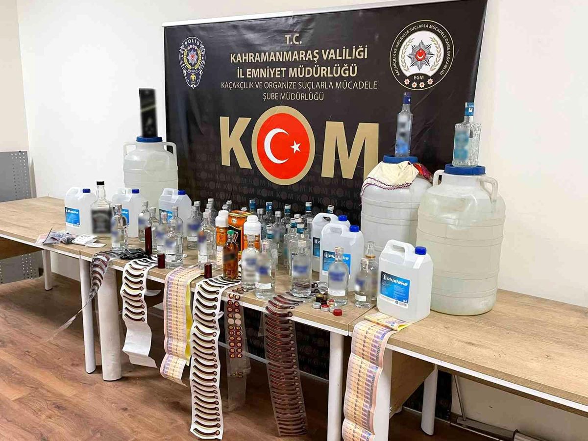 Kahramanmaraş\'ta sahte alkol operasyonu