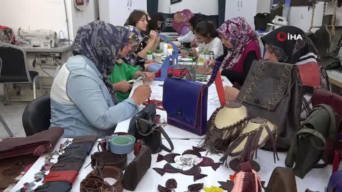 Şanlıurfalı kadınlardan deri yakma kursuna yoğun ilgi