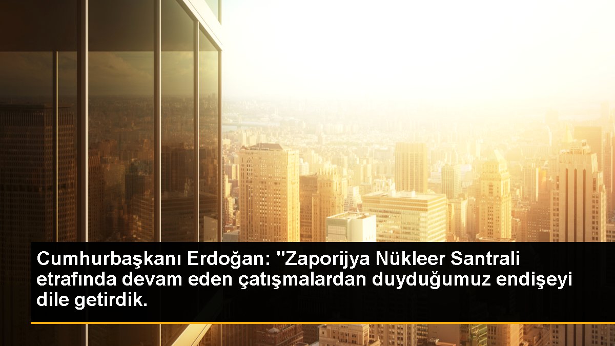Cumhurbaşkanı Erdoğan: "Zaporijya Nükleer Santrali etrafında devam eden çatışmalardan duyduğumuz endişeyi dile getirdik.
