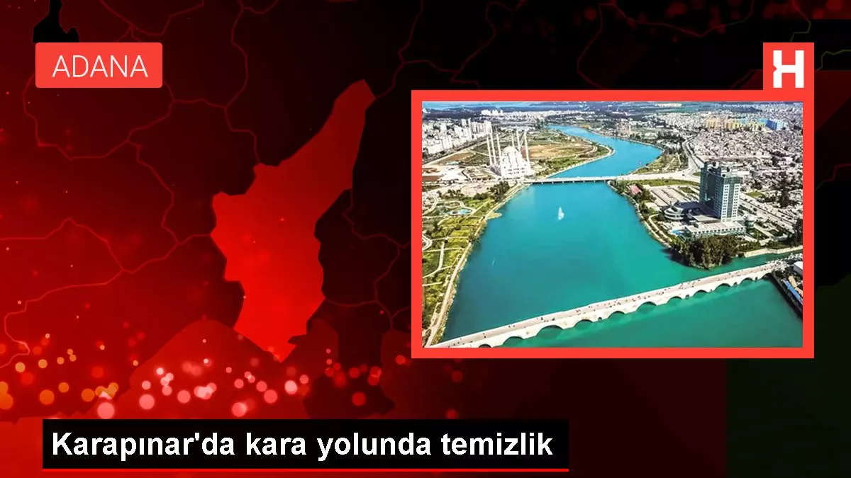 Karapınar'da kara yolunda temizlik