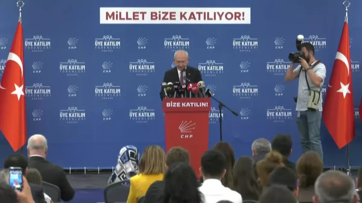 CHP Genel Başkanı Kılıçdaroğlu, partisinin üye katılım törenine katıldı