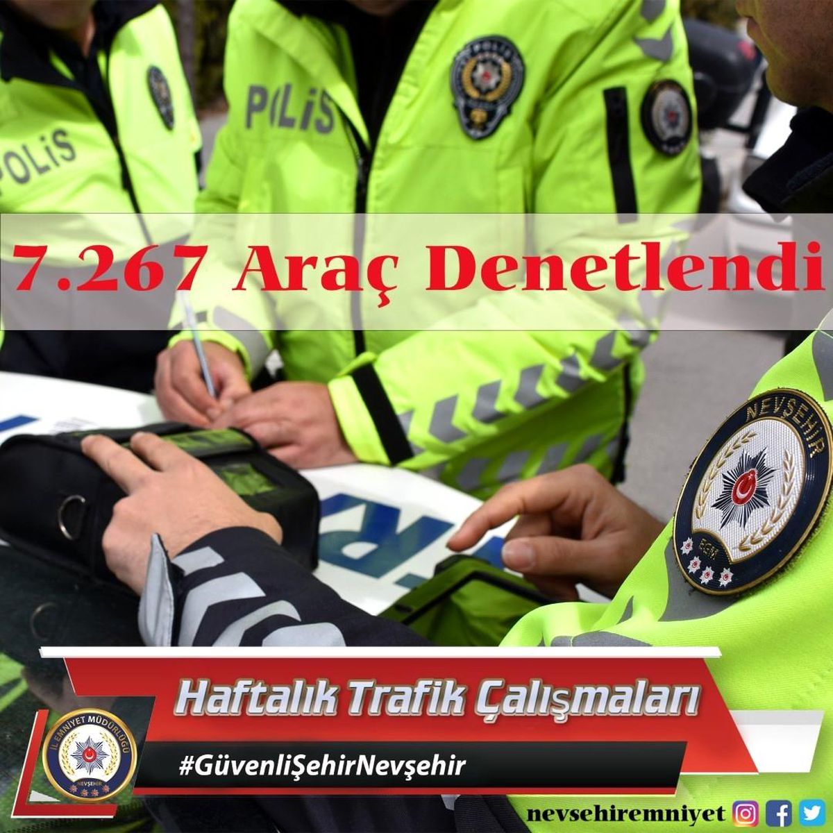 Nevşehir\'de 21 araç trafikten men edildi