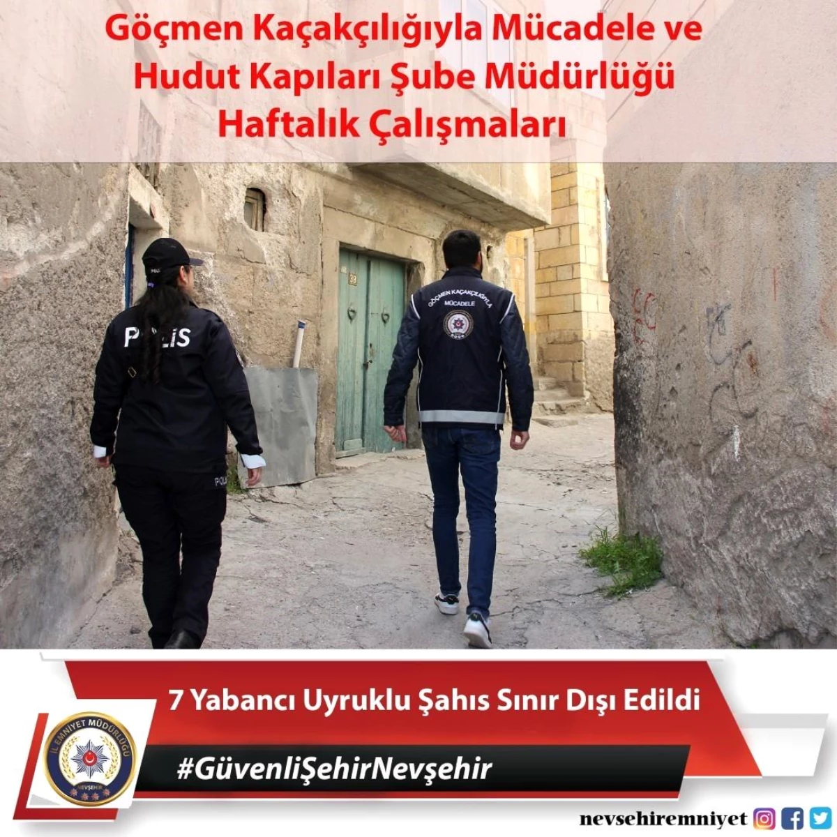Nevşehir\'de 7 yabancı uyruklu şahıs sınır dışı edildi