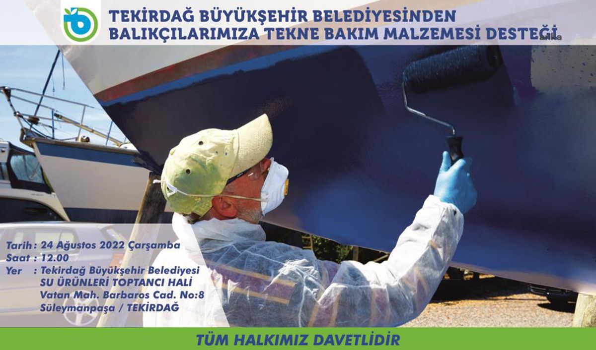 Tekirdağ haberleri... Tekirdağ Büyükşehir, Balıkçılara Destek Olmaya Devam Ediyor