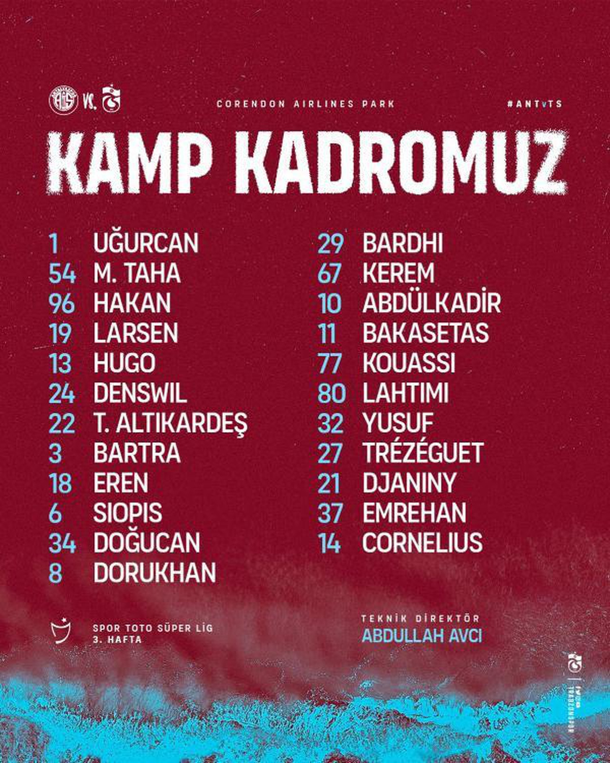 Trabzonspor\'un yeni transferi Lahtimi Antalyaspor kafilesinde