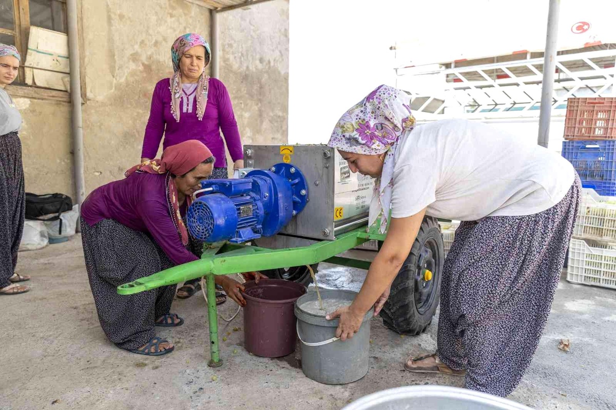 Mersin Büyükşehir\'in Üzüm Sıkma Makinesi Üreticinin İşini Kolaylaştırdı