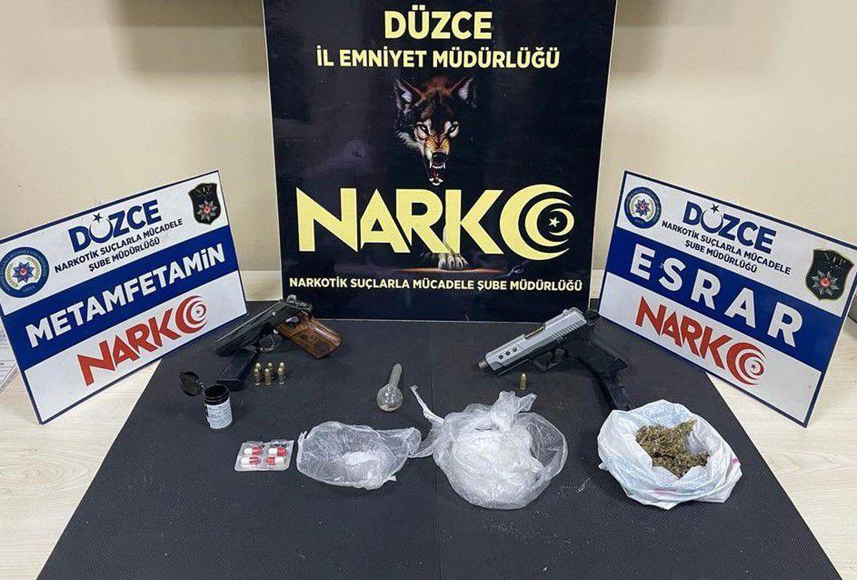 Düzce\'de uyuşturucu operasyonunda 3 kişi tutuklandı