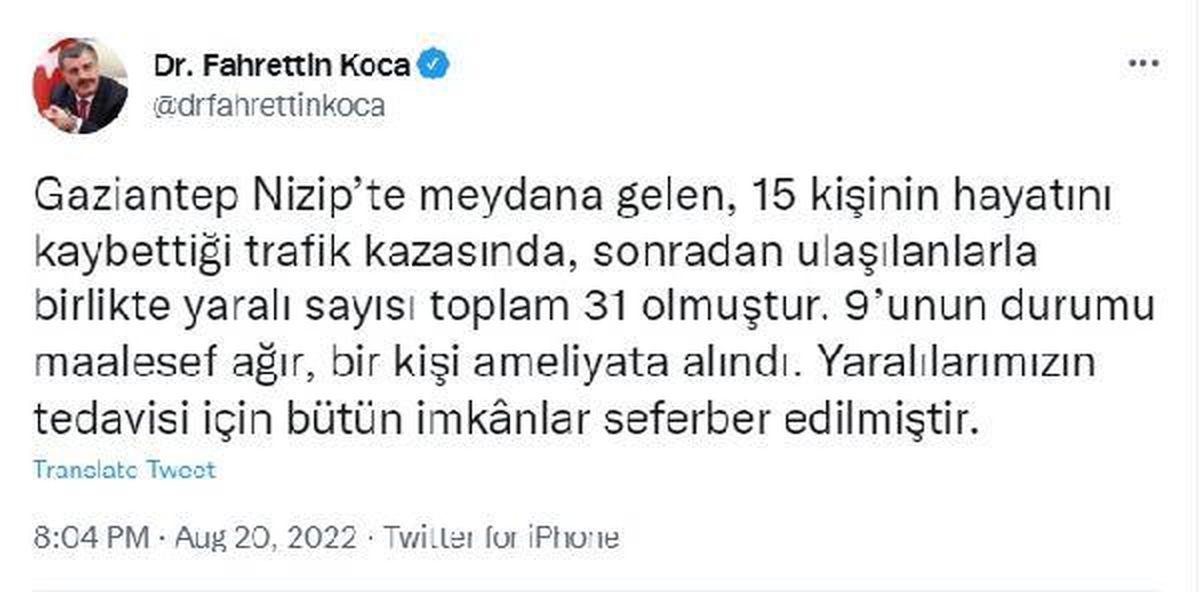Gaziantep\'te katliam gibi kaza: 15 ölü, 31 yaralı (15)