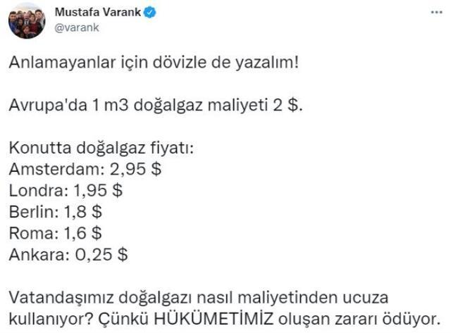 Bakan Varank rakamlarla duyurdu! Türkiye, Avrupa'dan çok daha düşük fiyatta doğal gaz kullanıyor