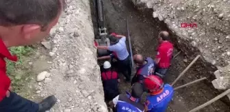 Kanalizasyon çalışması sırasında göçük; 1 işçi toprak altında kaldı (2)