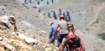Mersin'de kayalıklarda 3 gün mahsur kalan keçiyi itfaiye kurtardı