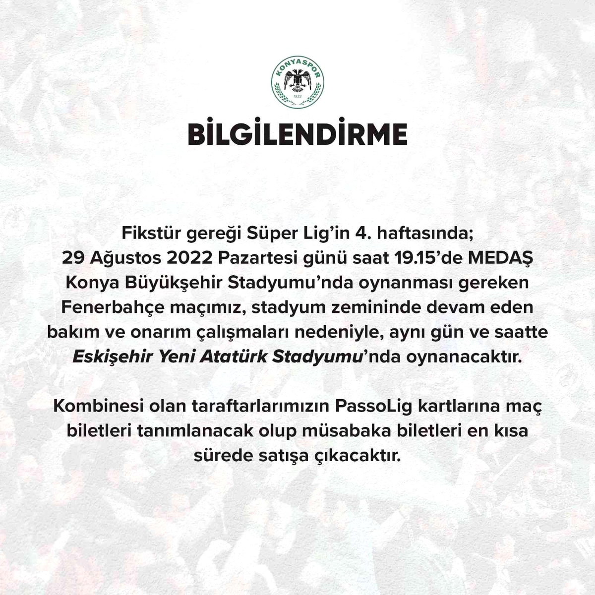 Fenerbahçe ilk kez Eskişehir Yeni Stadyumu\'nda maça çıkacak
