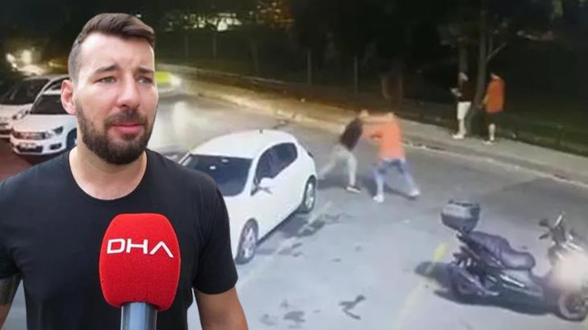Kadıköy\'de çevreyi rahatsız eden 3 kişiyi yumruklayan motosikletli konuştu: O an ayı gücü geldi
