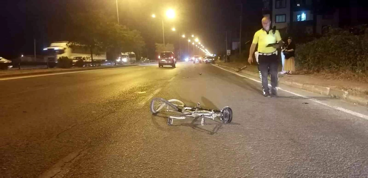 Samsun\'da otomobilin çarptığı bisikletli çocuk hayatını kaybetti