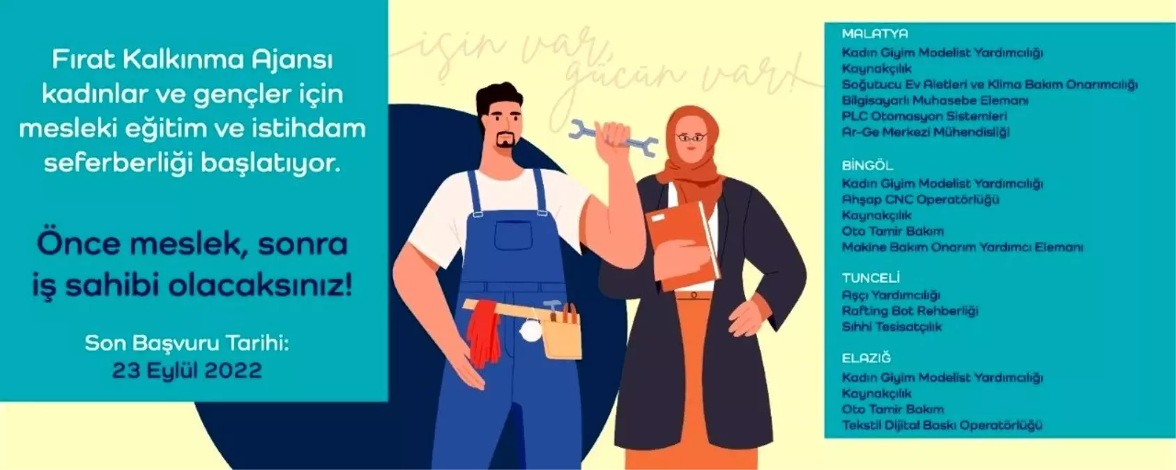 Fırat Kalkınma Ajansı\'ndan istihdam seferberliği