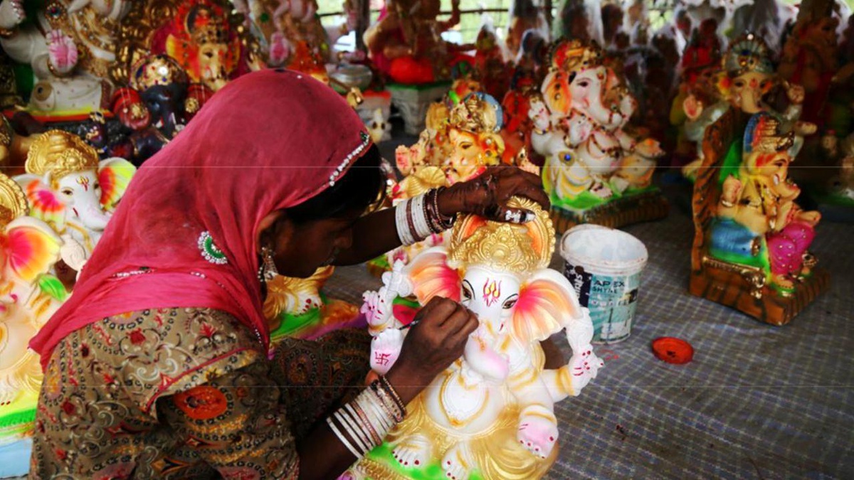 Hindistan\'da Ganesh Chaturthi Festivali İçin Hazırlıklara Başlandı