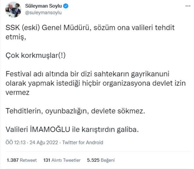 İçişleri Bakanı Soylu'dan CHP Genel Başkanı Kılıçdaroğlu'na tepki