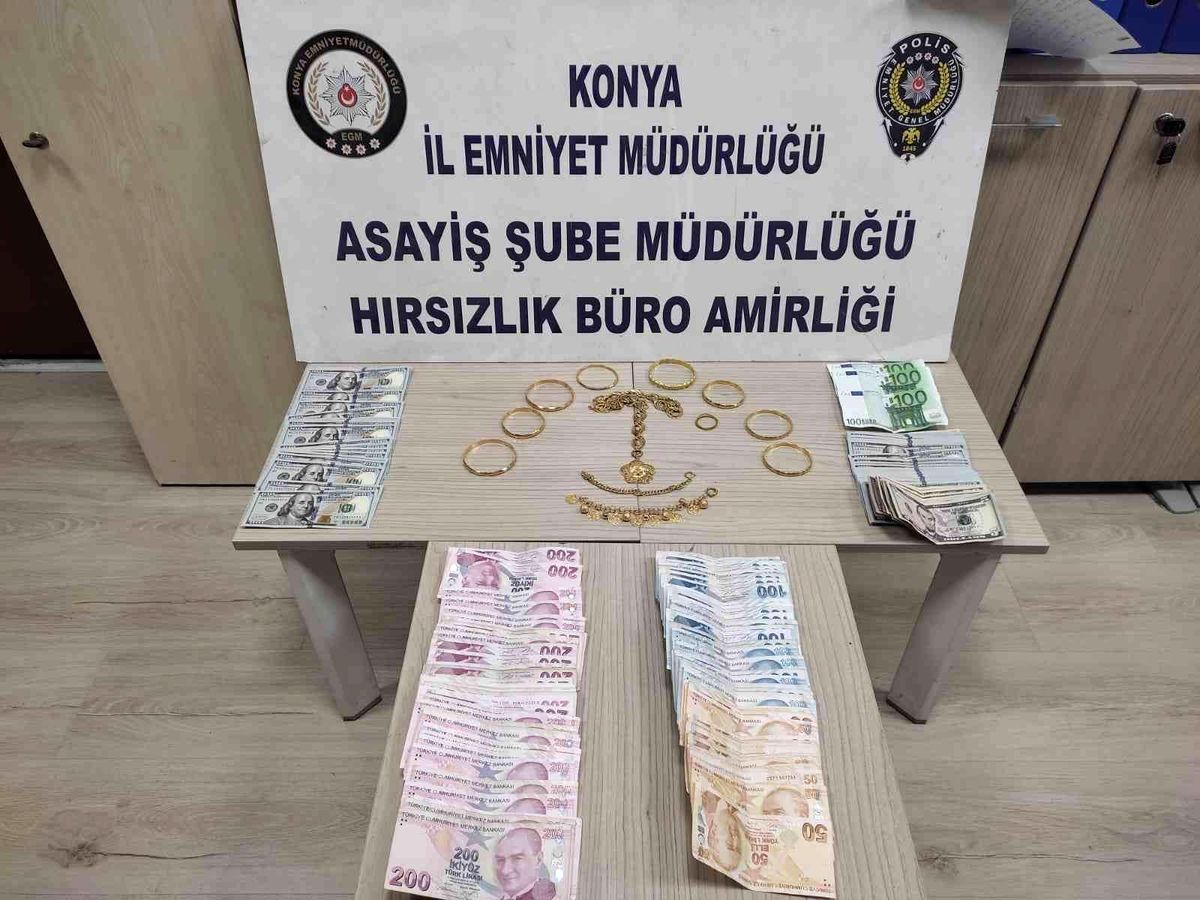 Konya\'da evlerden 250 bin liralık hırsızlık yapan şahıslar tutuklandı