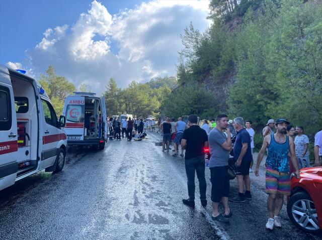 Marmaris'te safari aracının devrildiği feci kazadan ilk görüntüler