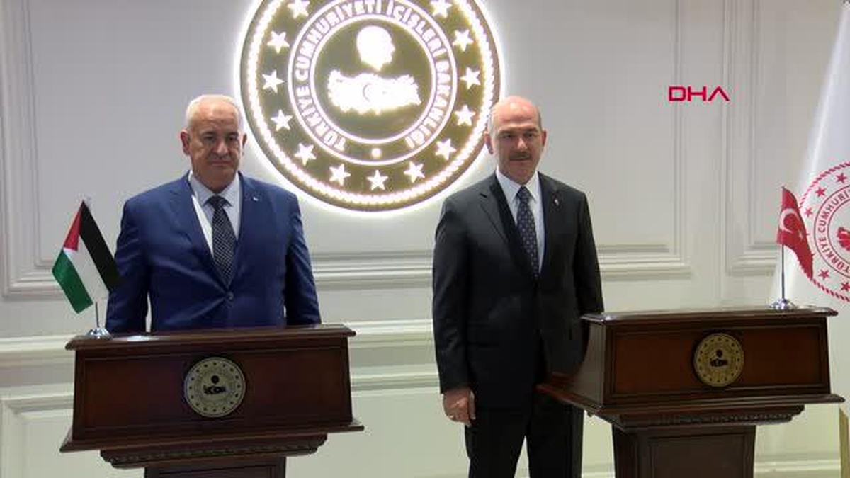 Bakan Soylu, Filistinli mevkidaşı Rih\'iyi makamında ağırladı
