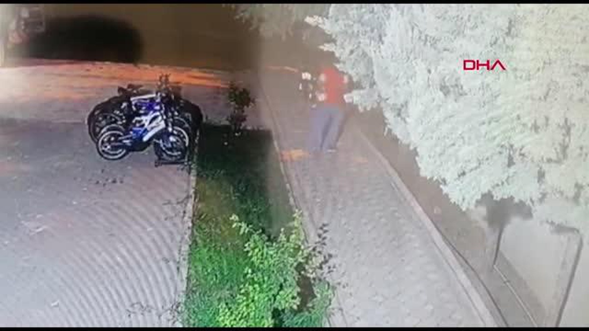 BİSİKLET HIRSIZLIĞI GÜVENLİK KAMERASINDA