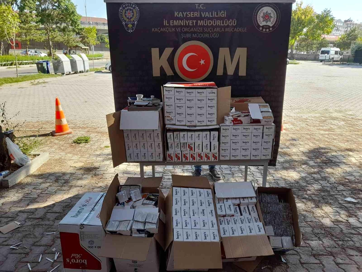 Kayseri\'de 35 kilo kaçak tütün ele geçirildi
