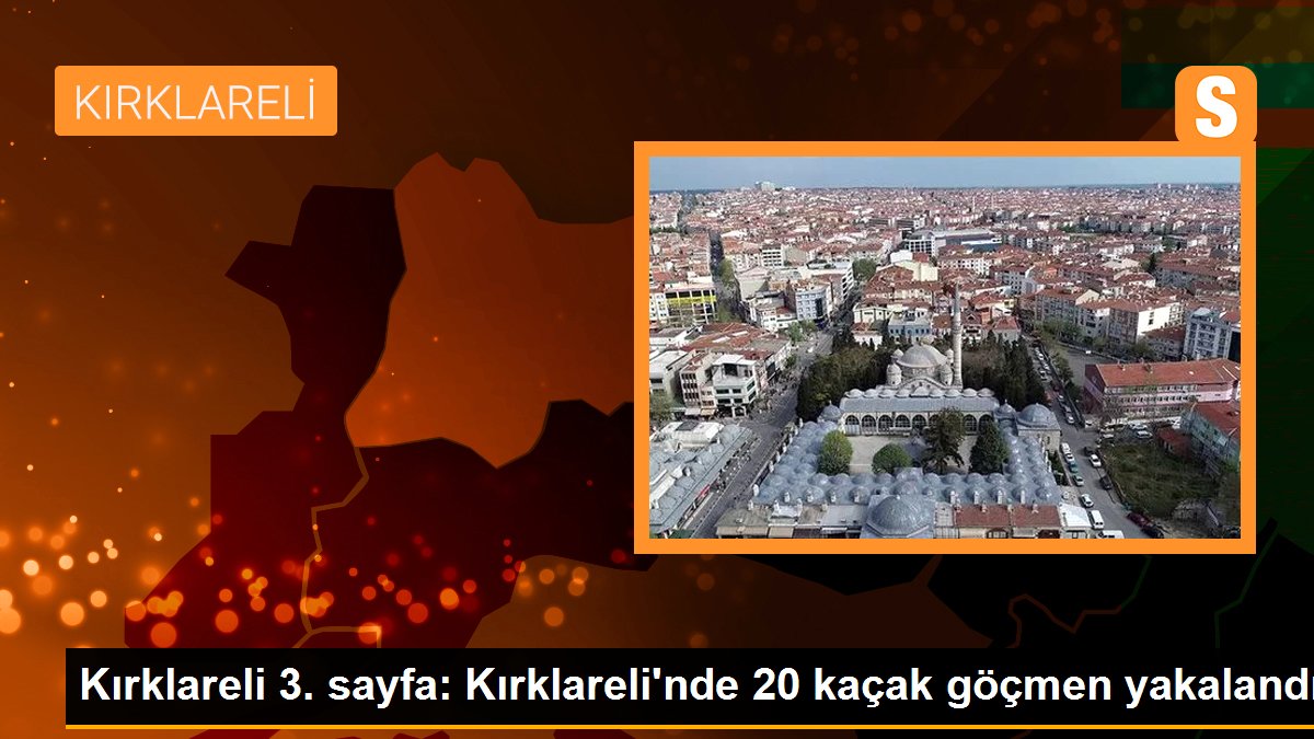 Kırklareli\'nde 20 kaçak göçmen yakalandı