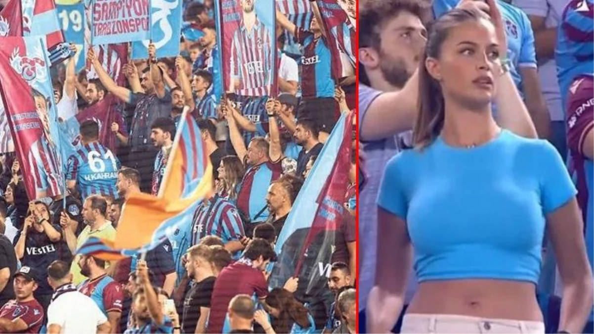 Trabzonspor tribünlerinde maç izleyen kadın, Cristiano Ronaldo\'nun eski sevgilisi Desire Cordero çıktı