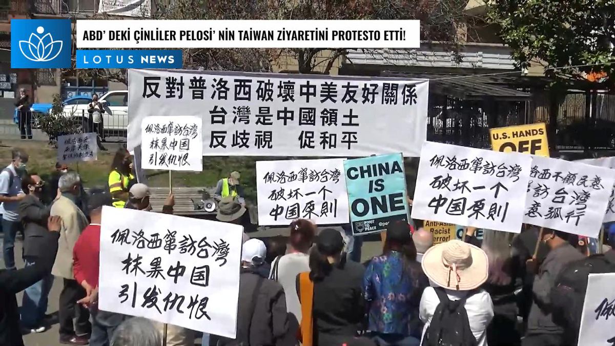 Video: ABD\'deki Çinliler Pelosi\'nin Taiwan Ziyaretini Protesto Etti