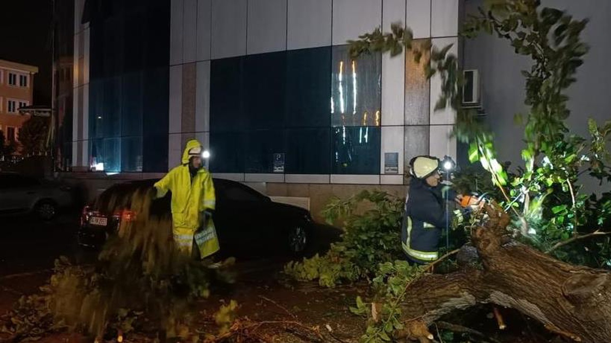 Yalova\'da yağmur ve fırtına etkili oldu