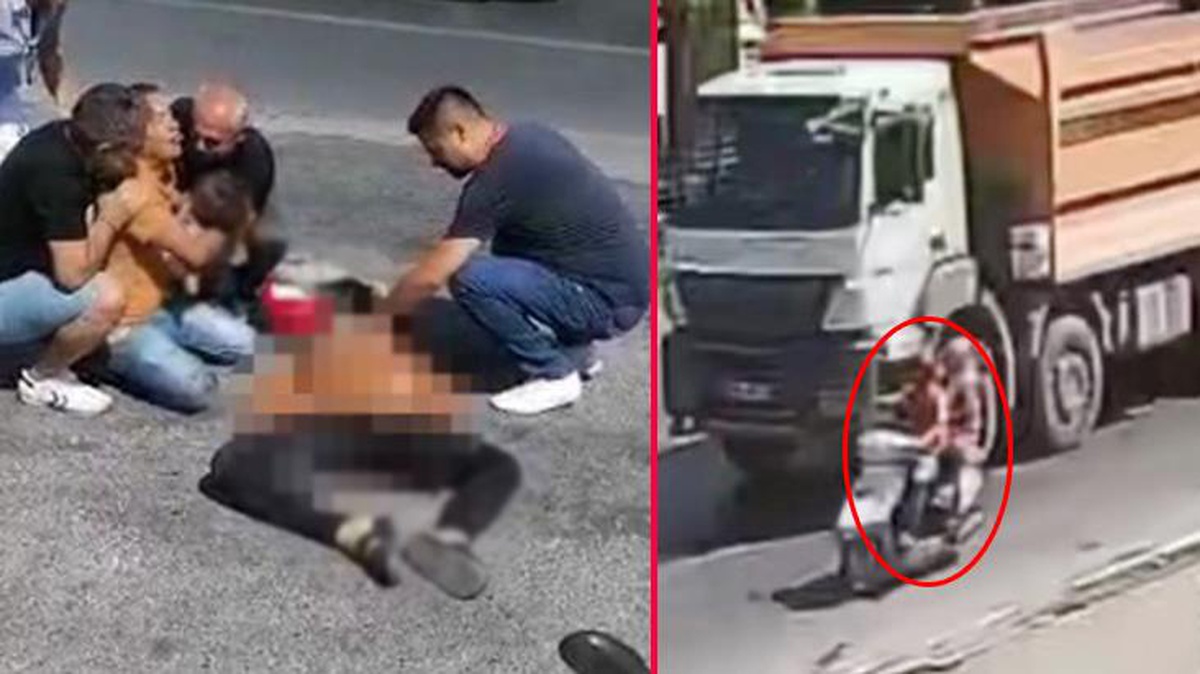 Antalya\'da korkunç olay: Kamyonun altında kalan anne ile bebeği yaşamını yitirdi, acılı babanın haykırışı yürek yaktı