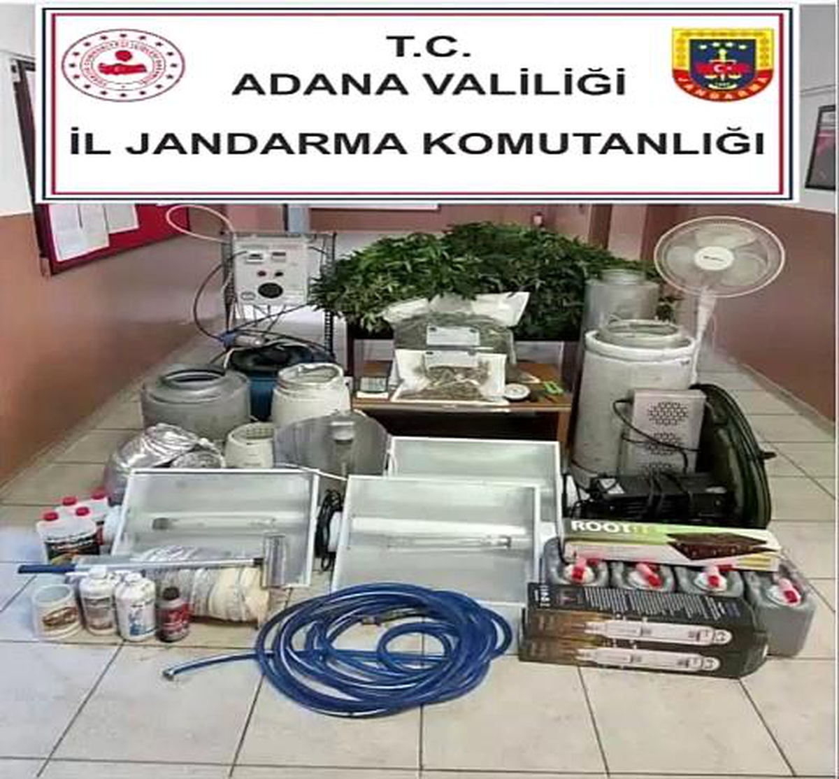 Kaçak elektrikle uyuşturucu yetiştiren 2 kişi gözaltına alındı