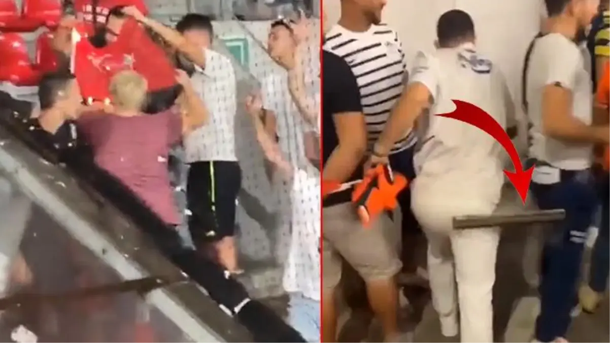 Fenerbahçe formalı taraftar, Türk bayrağı yakan Belçikalıyı çekpasla saldırdı