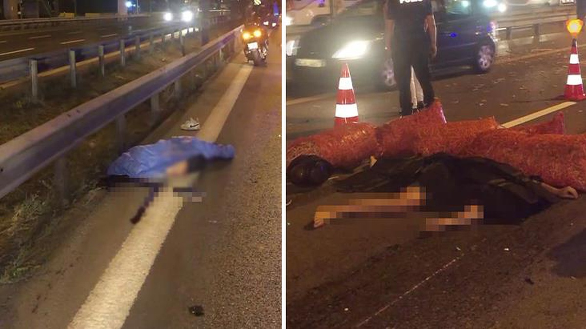 İstanbul\'da feci kaza! Kamyonete çarpan motosiklet alev aldı: 2 ölü