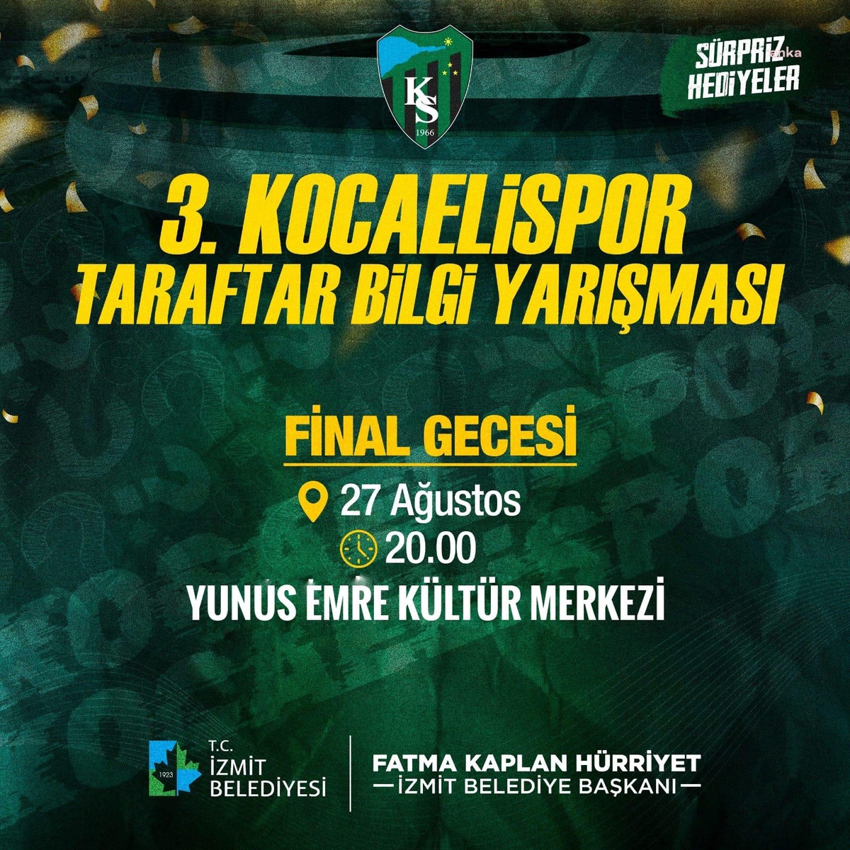 Kocaelispor Taraftar Bilgi Yarışması\'nın Finali Bu Akşam Yapılacak